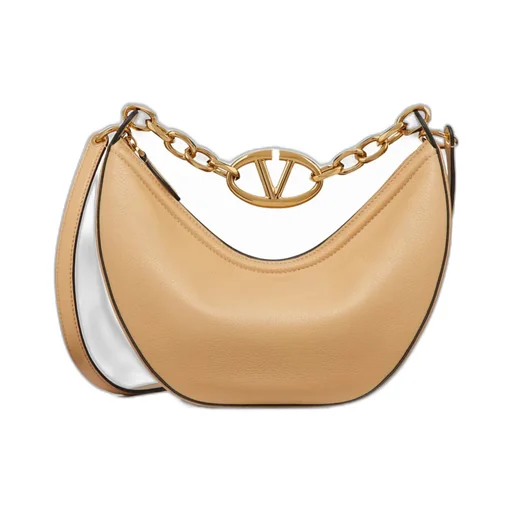 Vlogo Moon Zip-Up Small Hobo Bag