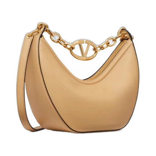Vlogo Moon Zip-Up Small Hobo Bag