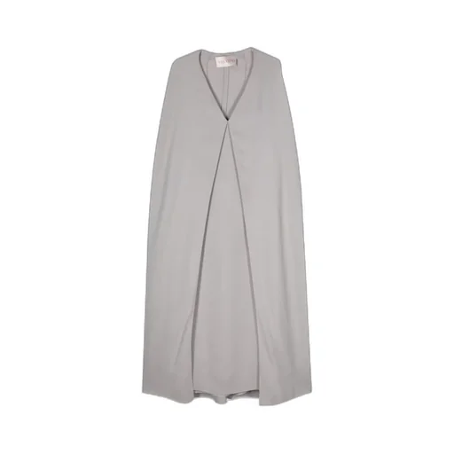 V-Neck Cape Dress