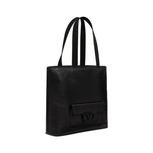 Vlogo Plaque Top Handle Bag