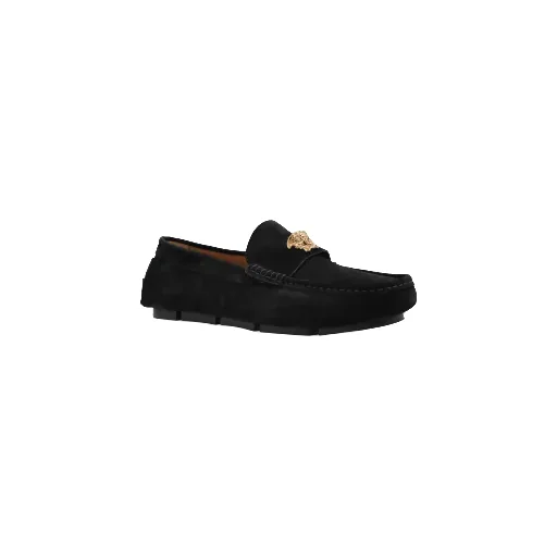 Medusa Plaque Slip-On Loafers