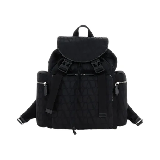 Buckled Zip-Up Backpack