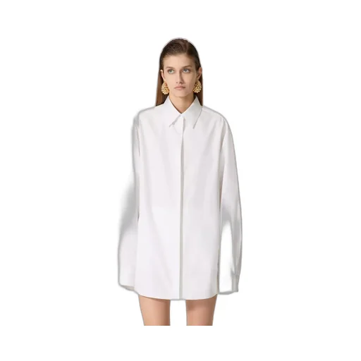 Hidden Button Long-Sleeved Shirt