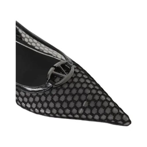 Logo Plaque Pointed Slingback Pumps