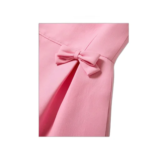 Bow Detailed Crewneck Dress