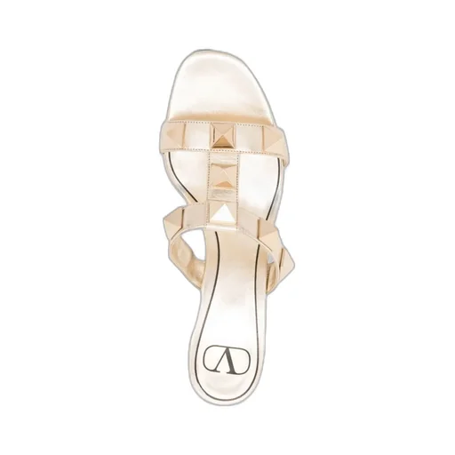Roman Stud Metallic Sandals
