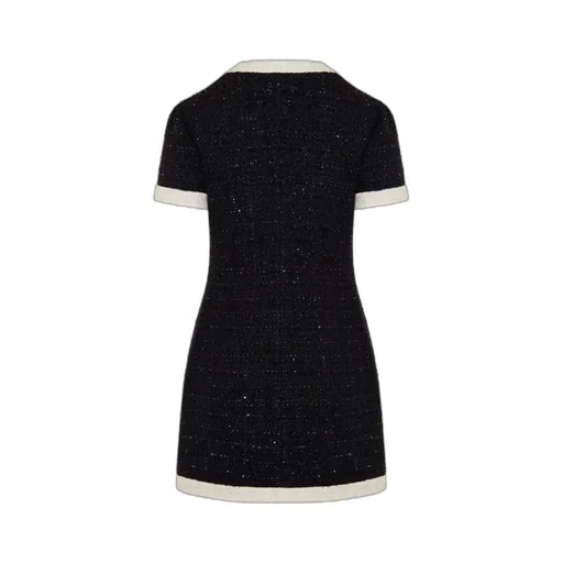 Sequin Embellished Tweed Mini Dress