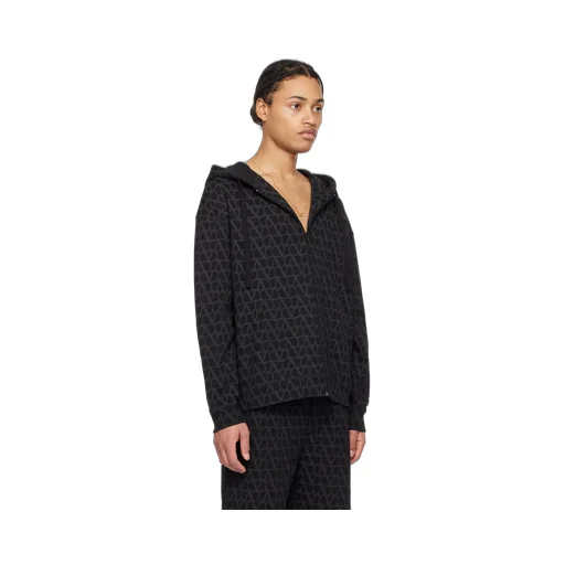 Logo Print Zip Hoodie