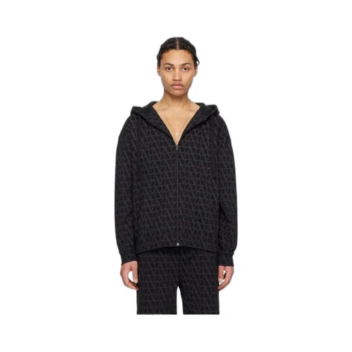 Logo Print Zip Hoodie