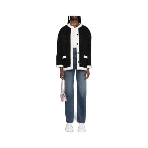 Long-Sleeved Knitted Cardigan