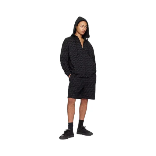 Logo Print Zip Hoodie