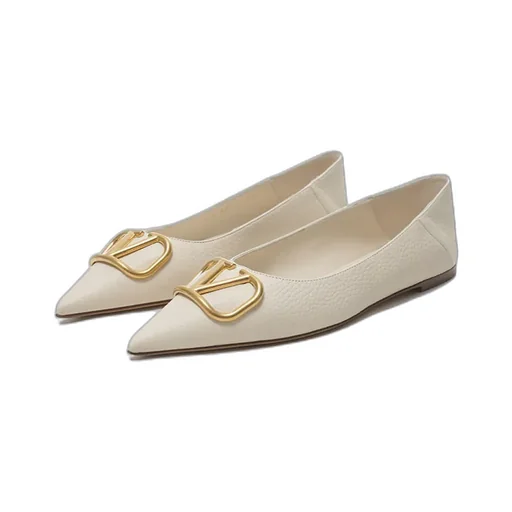 Vlogo Plaque Slip-On Flat Shoes