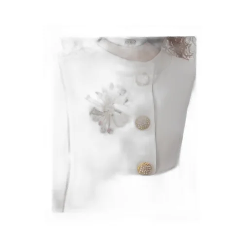Papier Floral Brooch In Metal And Swarovski Crystals