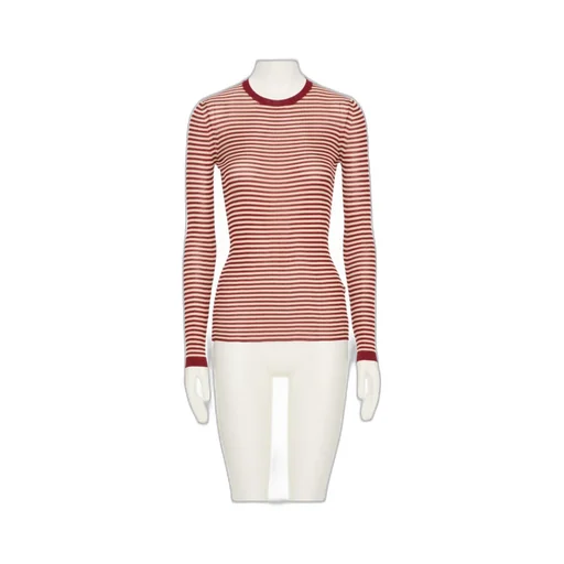 Striped Crewneck Knitted T-Shirt