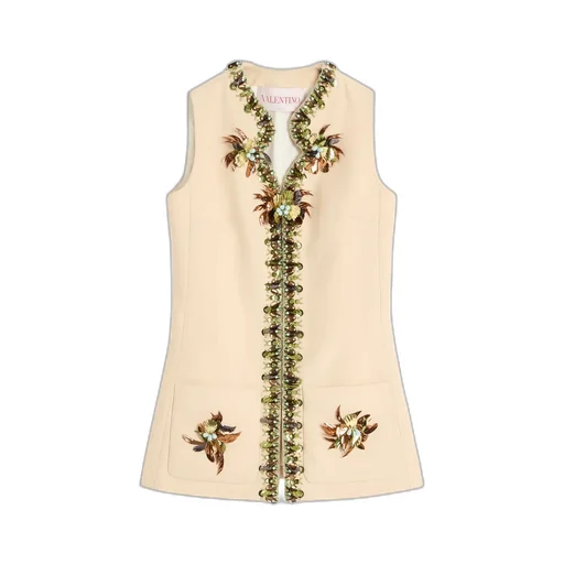 Bead Embellished Sleeveless Gilet