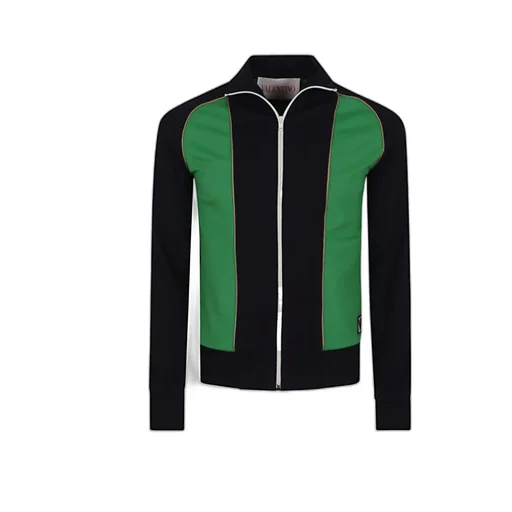 Zip-Up Color-Block Sweatshirt
