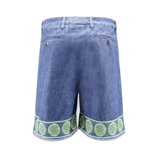 Frayed Edge Denim Bermuda Shorts