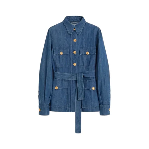Sahariana Belted Waist Denim Jacket