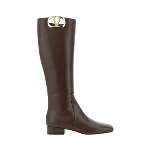 Low-Heeled Zippered Boots