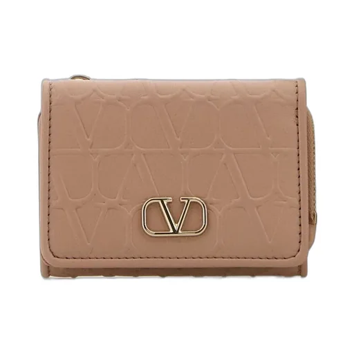 Vlogo Plaque Zip Detailed Wallet