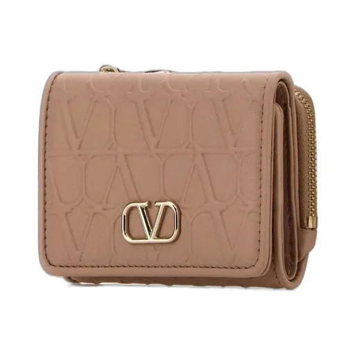 Vlogo Plaque Zip Detailed Wallet
