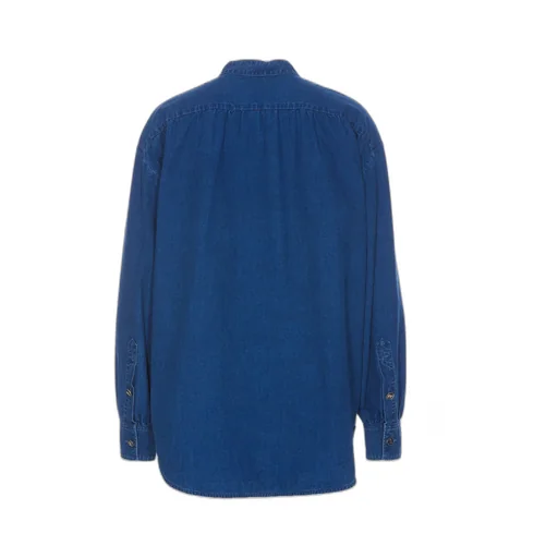 Ruffled Denim Shirt