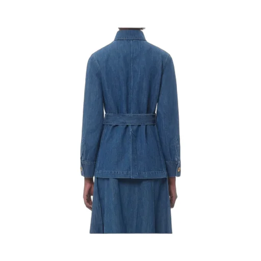 Sahariana Belted Waist Denim Jacket