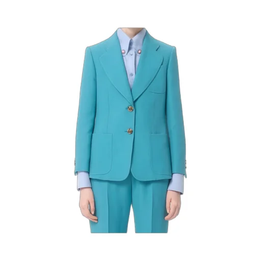 Crepe Couture Single-Breasted Blazer