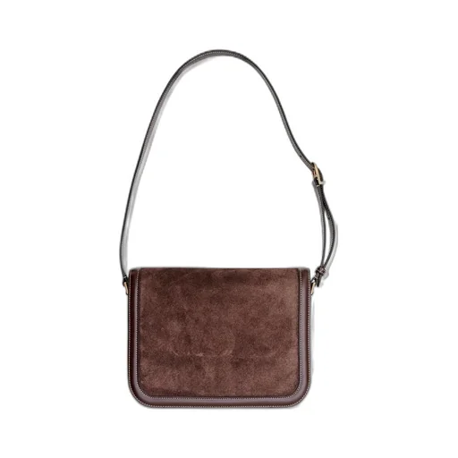 Vlogo Plaque Foldover Top Shoulder Bag