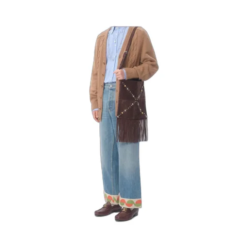 Logo Patch Wide Leg Jeans