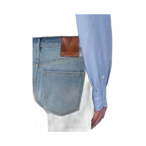 Logo Patch Wide Leg Jeans