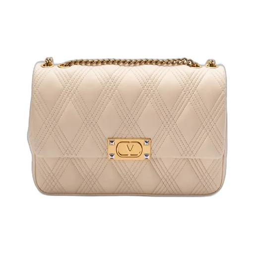 Garavani Rockstud Foldover Top Quilted Shoulder Bag