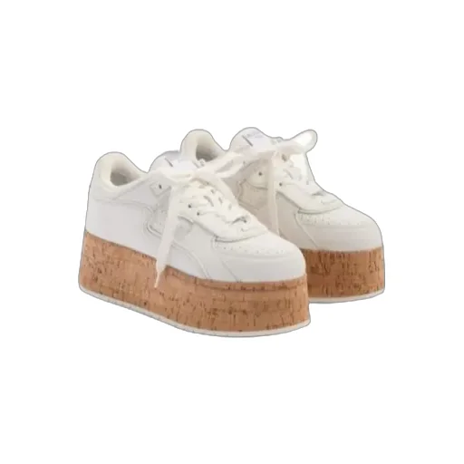 Freedots Xl Calfskin And Cork Sneaker
