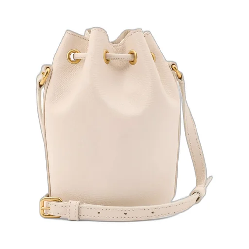 Vlogo Plaque Drawstring Bucket Bag