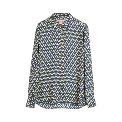 Curved Hem Button-Up Shirt