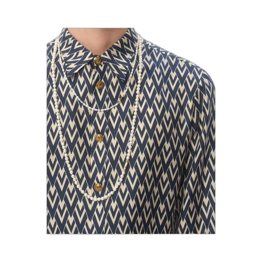 Curved Hem Button-Up Shirt