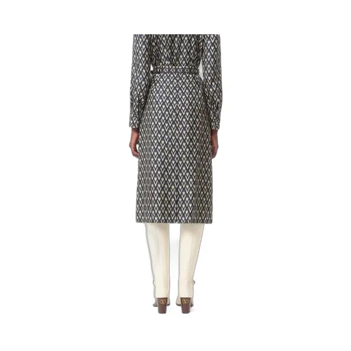 Toute La V Pleated Midi Skirt