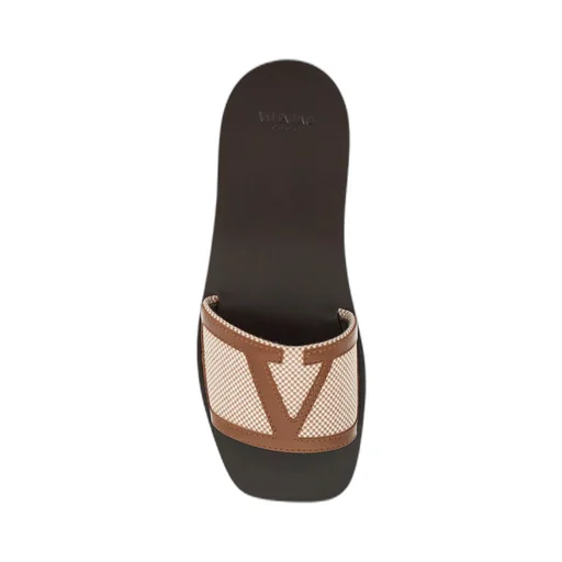Vlogo Patch Square Toe Slippers
