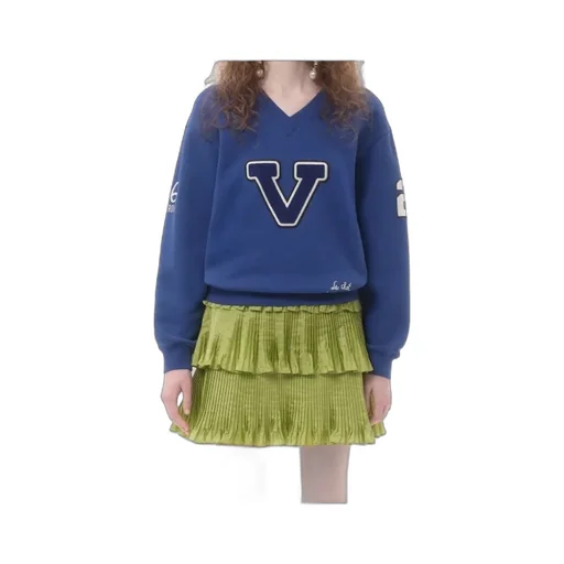 Logo Printed V-Neck Sweatshirt