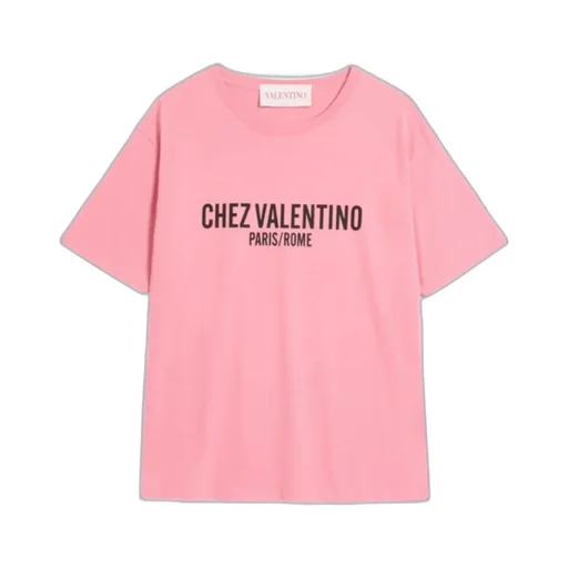 Chez Valentino-Printed Crewneck T-Shirt
