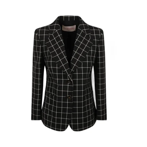Grid-Pattern Blazer