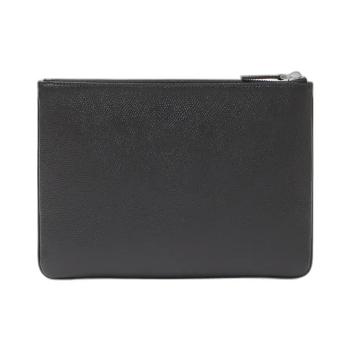 Vlogo Plaque Zip-Up Clutch Bag