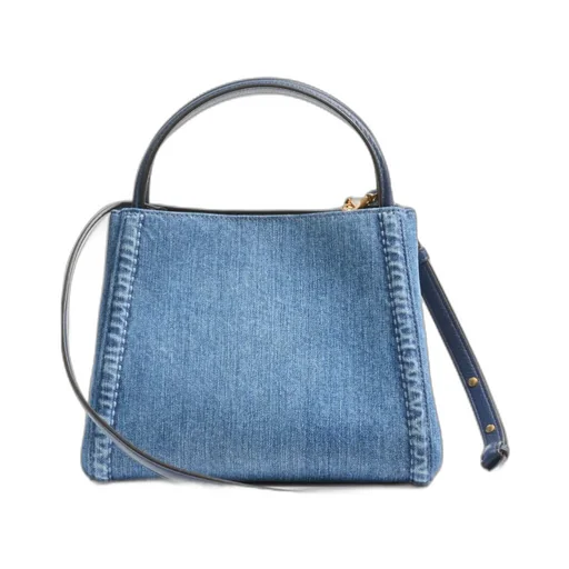 Alltime Logo Plaque Medium Denim Tote Bag