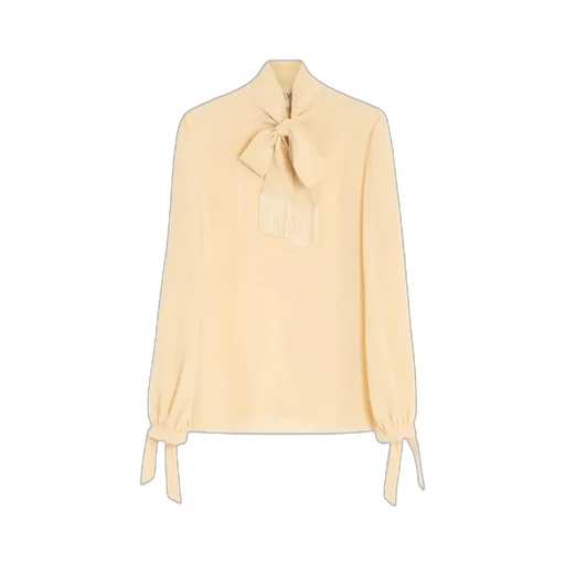 Tie Neck Long-Sleeved Blouse