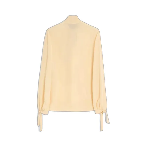 Tie Neck Long-Sleeved Blouse