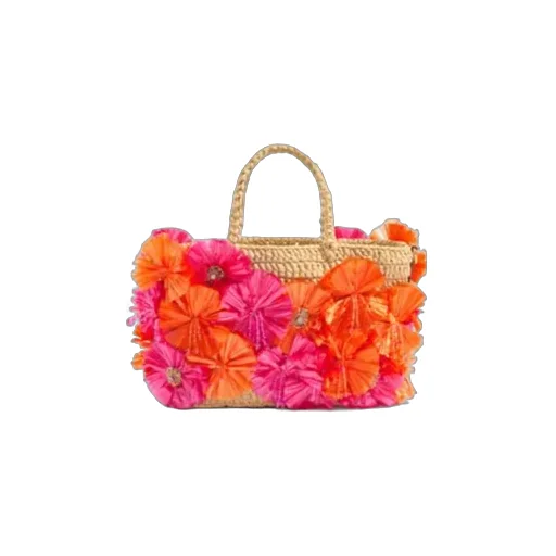 Vlogo Plaque Floral Embellished Tote Bag