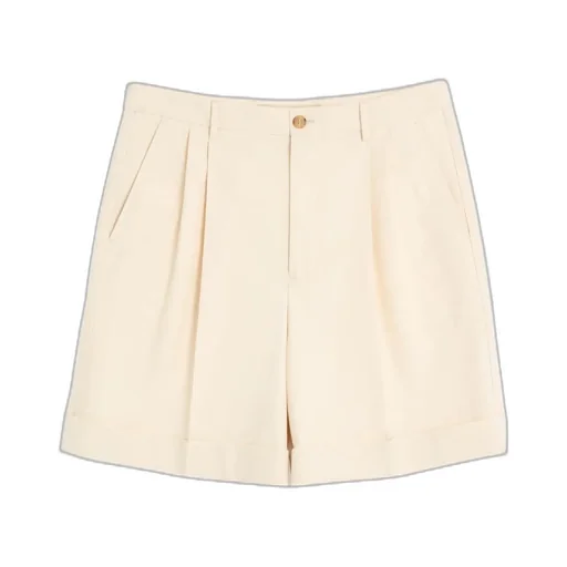Cotton Canvas Cuffed Bermuda Shorts