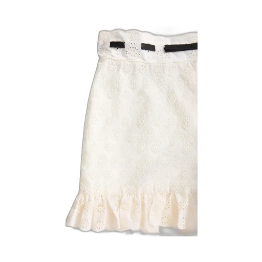 Ruffle-Hem Bow Detailed Shorts