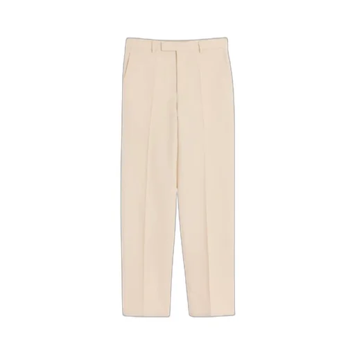 Pleat Detailed Straight Leg Trousers