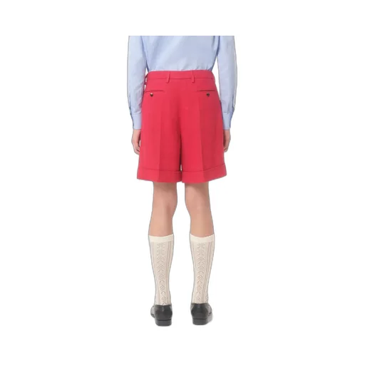 Cuffed Linen Bermuda Shorts